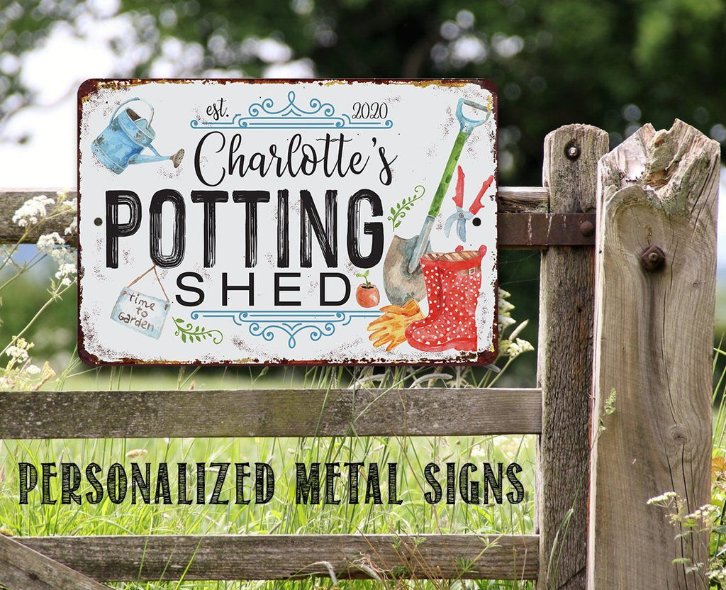 Personalized - Potting Shed - Metal Sign