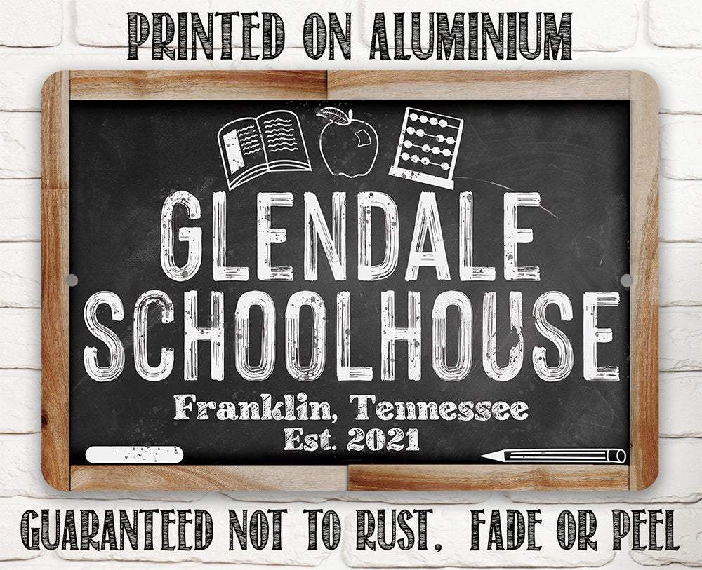 Personalized - Schoolhouse - Metal Sign
