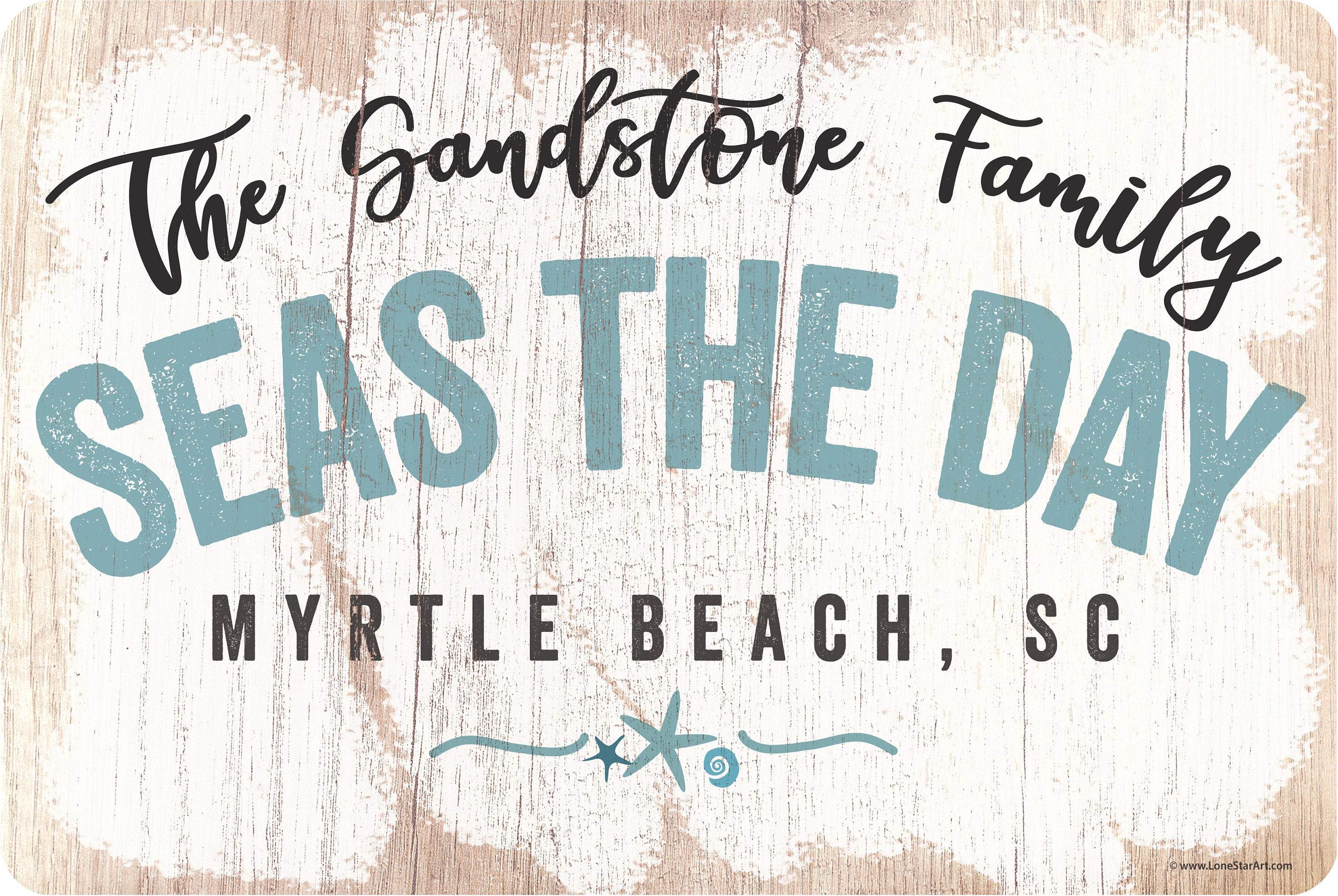 Personalized - Seas The Day - Metal Sign