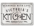Personalized - Seasoned With Love Kitchen - Metal Sign