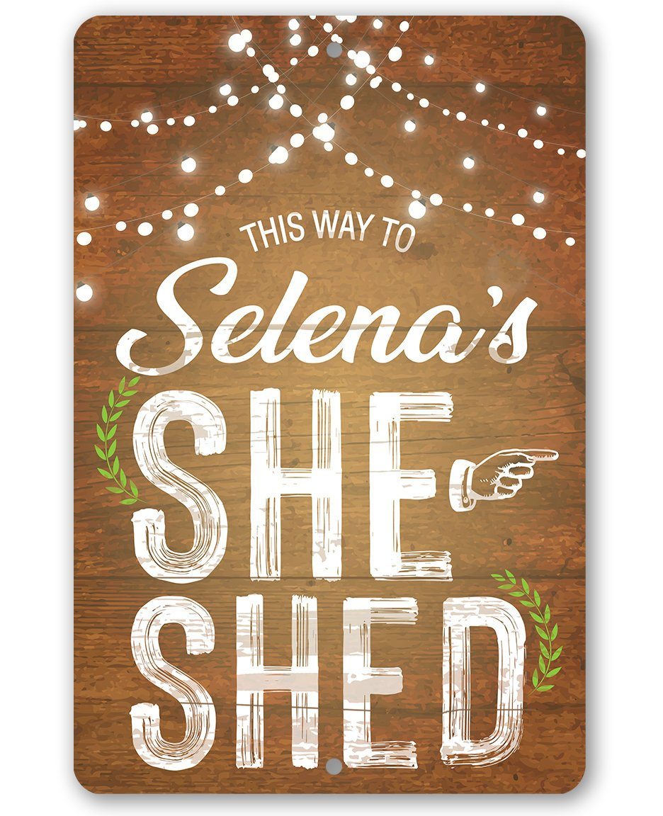 Personalized - She Shed Directional - Metal Sign