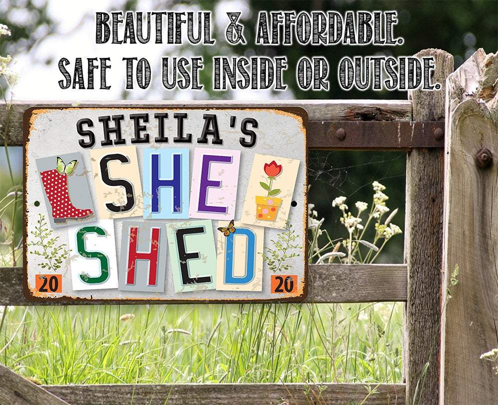 Personalized - She Shed - Metal Sign