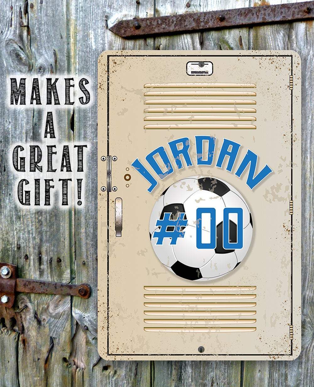 Personalized - Soccer School Locker - Metal Sign