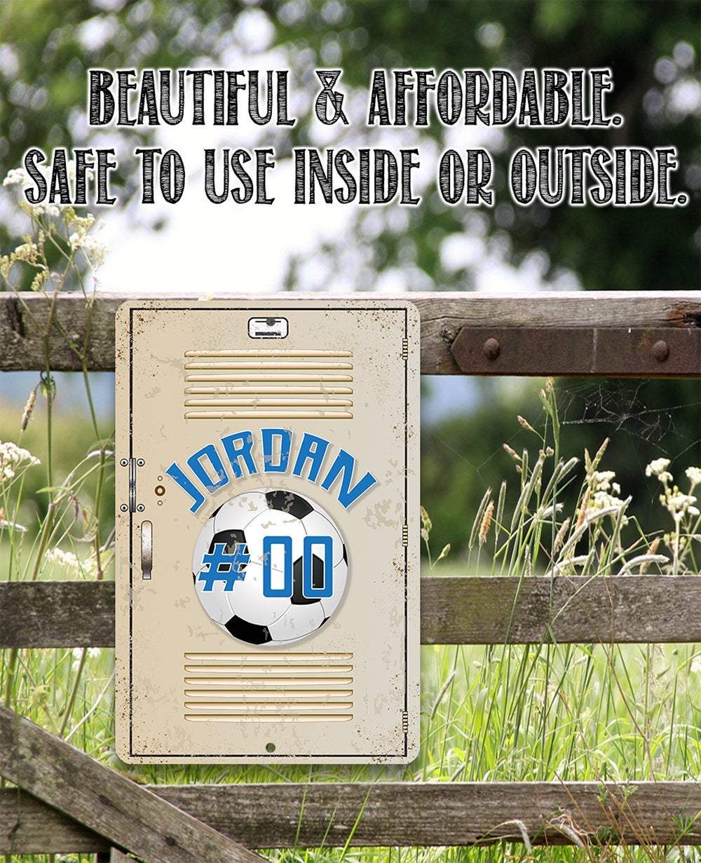 Personalized - Soccer School Locker - Metal Sign