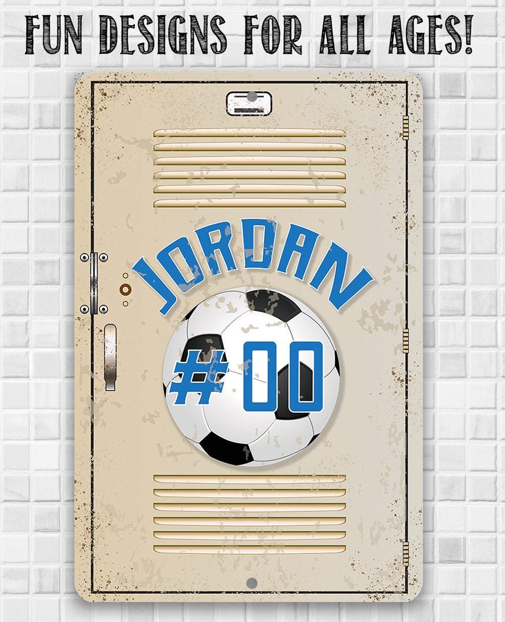 Personalized - Soccer School Locker - Metal Sign
