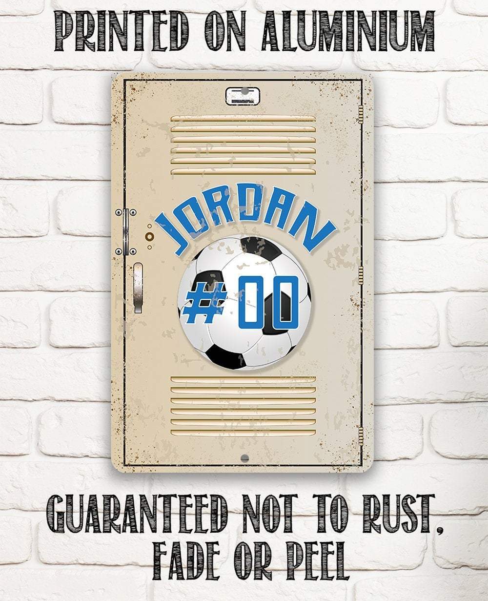Personalized - Soccer School Locker - Metal Sign