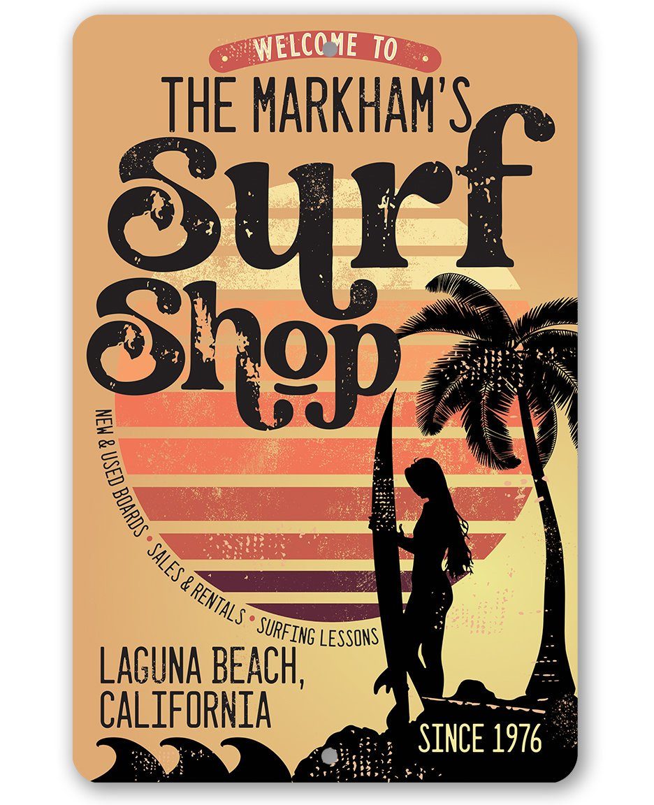 Personalized - Surf Shack - Metal Sign
