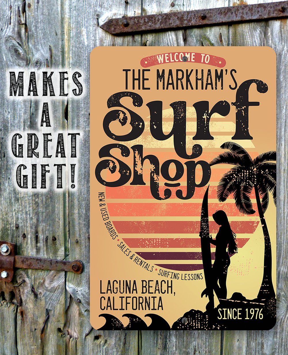 Personalized - Surf Shack - Metal Sign