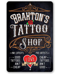 Personalized - Tattoo Shop - Metal Sign