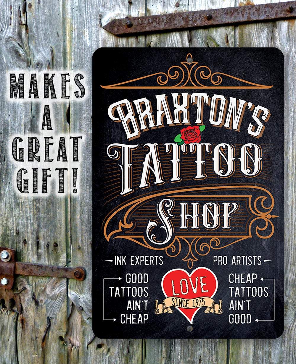 Personalized - Tattoo Shop - Metal Sign