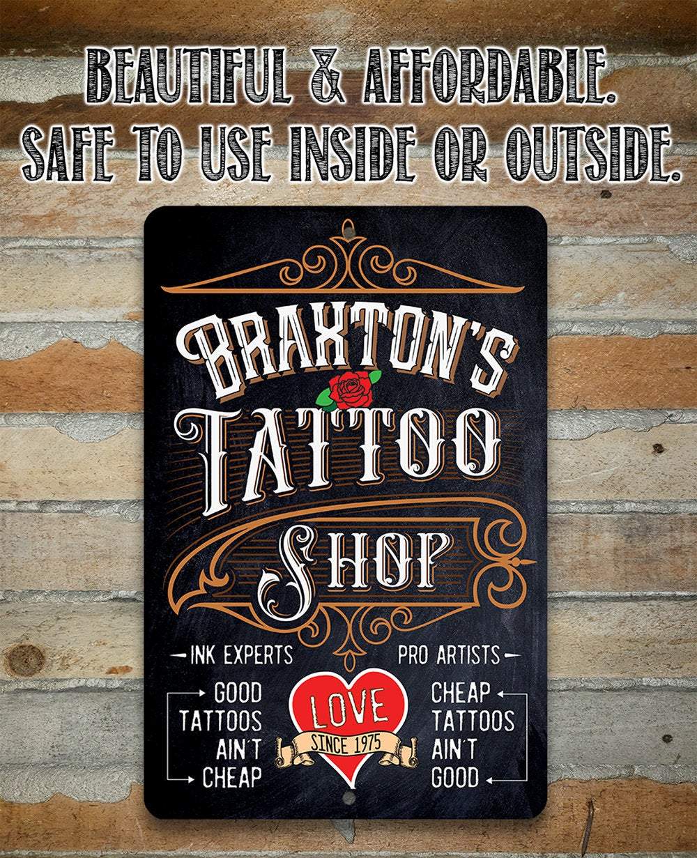 Personalized - Tattoo Shop - Metal Sign