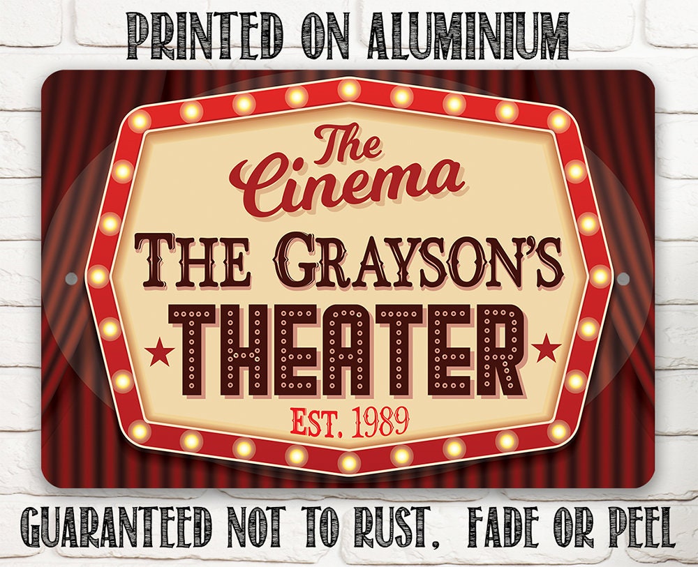 Personalized - The Cinema - Metal Sign