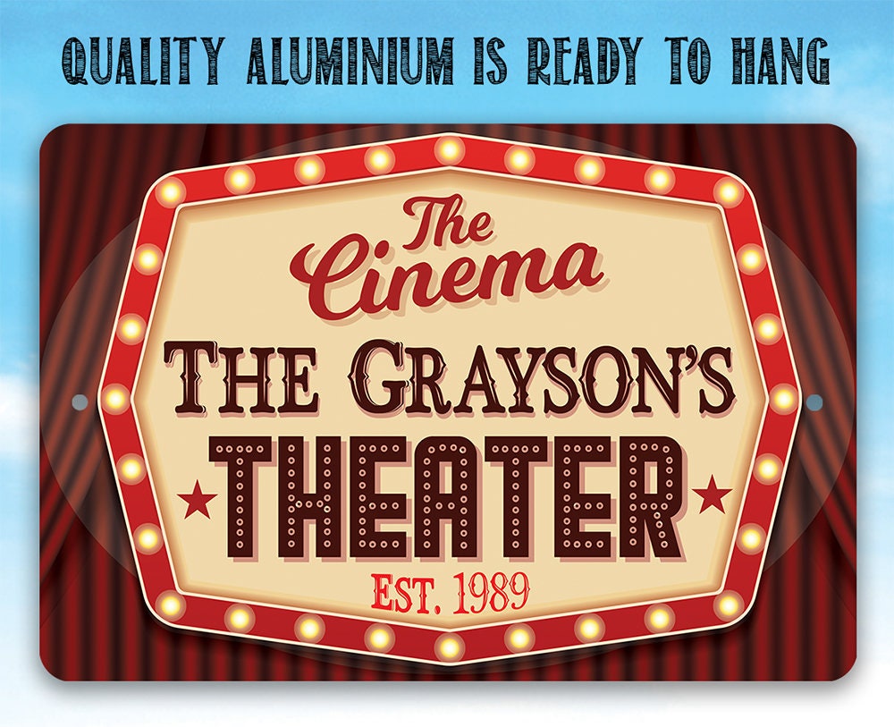 Personalized - The Cinema - Metal Sign