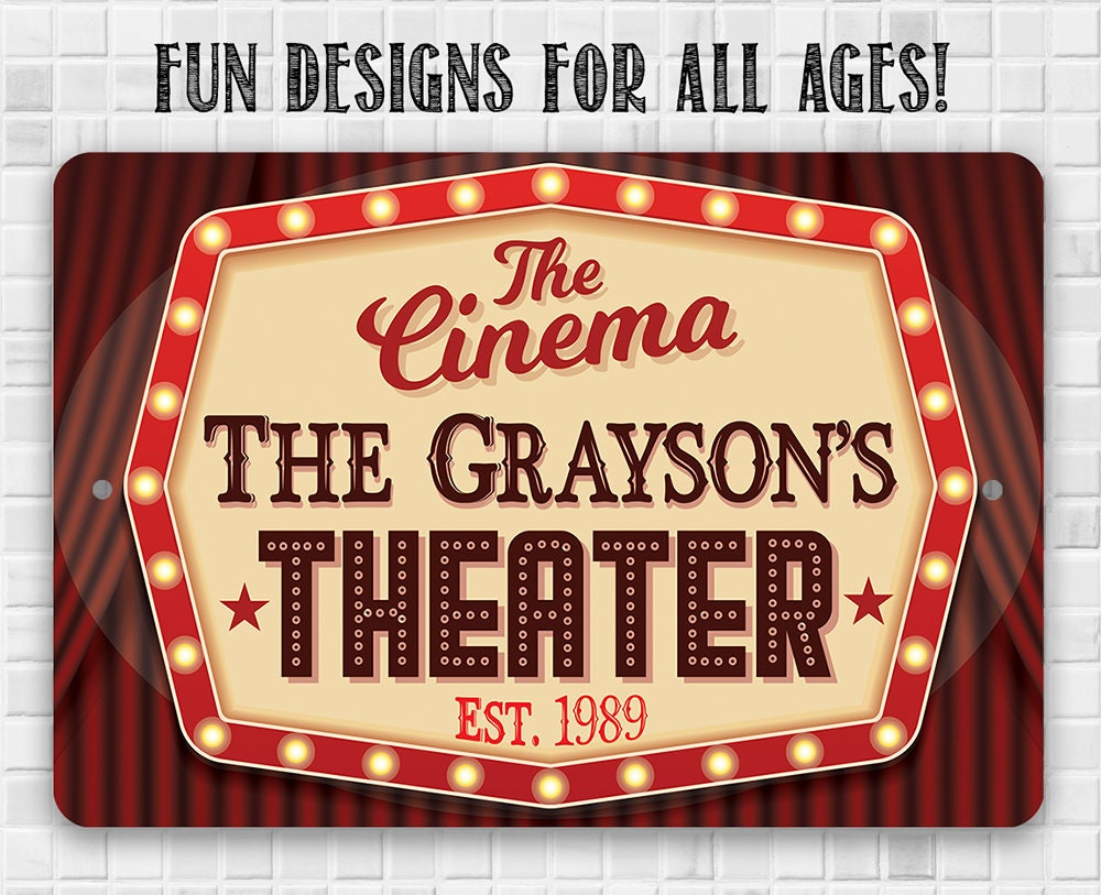 Personalized - The Cinema - Metal Sign