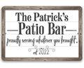 Personalized - The Patio Bar Serving Whatever You Brought - Metal Sign