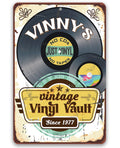 Personalized - Vintage Vinyl Vault - Metal Sign
