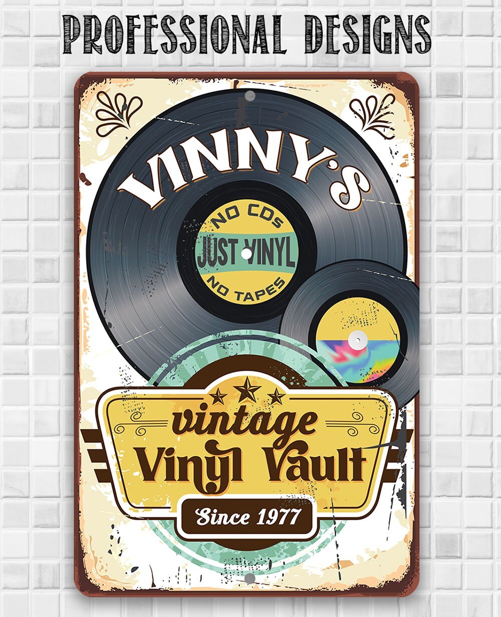 Personalized - Vintage Vinyl Vault - Metal Sign