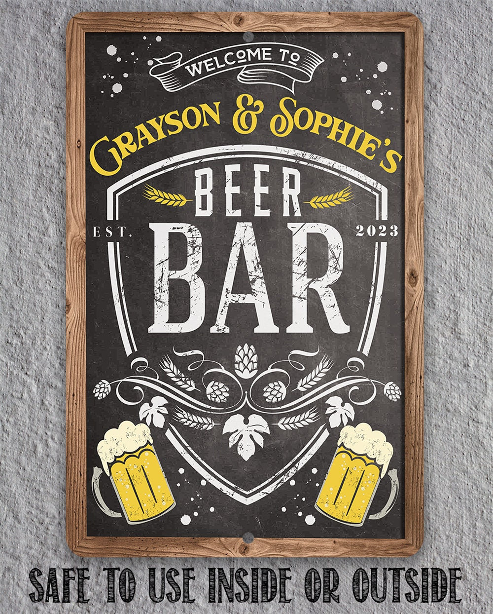 Personalized - Welcome To Beer Bar - Metal Sign