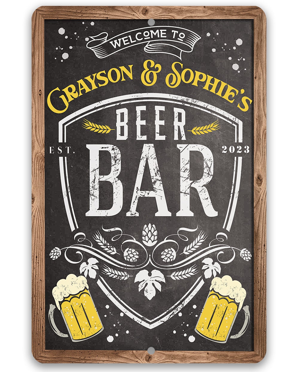 Personalized - Welcome To Beer Bar - Metal Sign