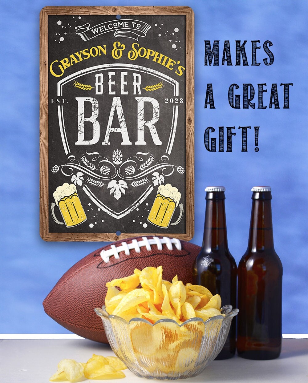Personalized - Welcome To Beer Bar - Metal Sign