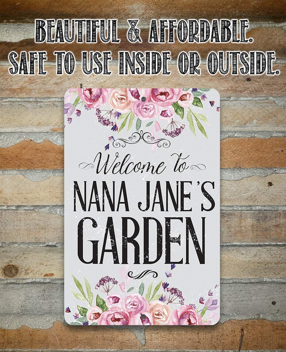 Personalized - Welcome To Our Garden - Metal Sign