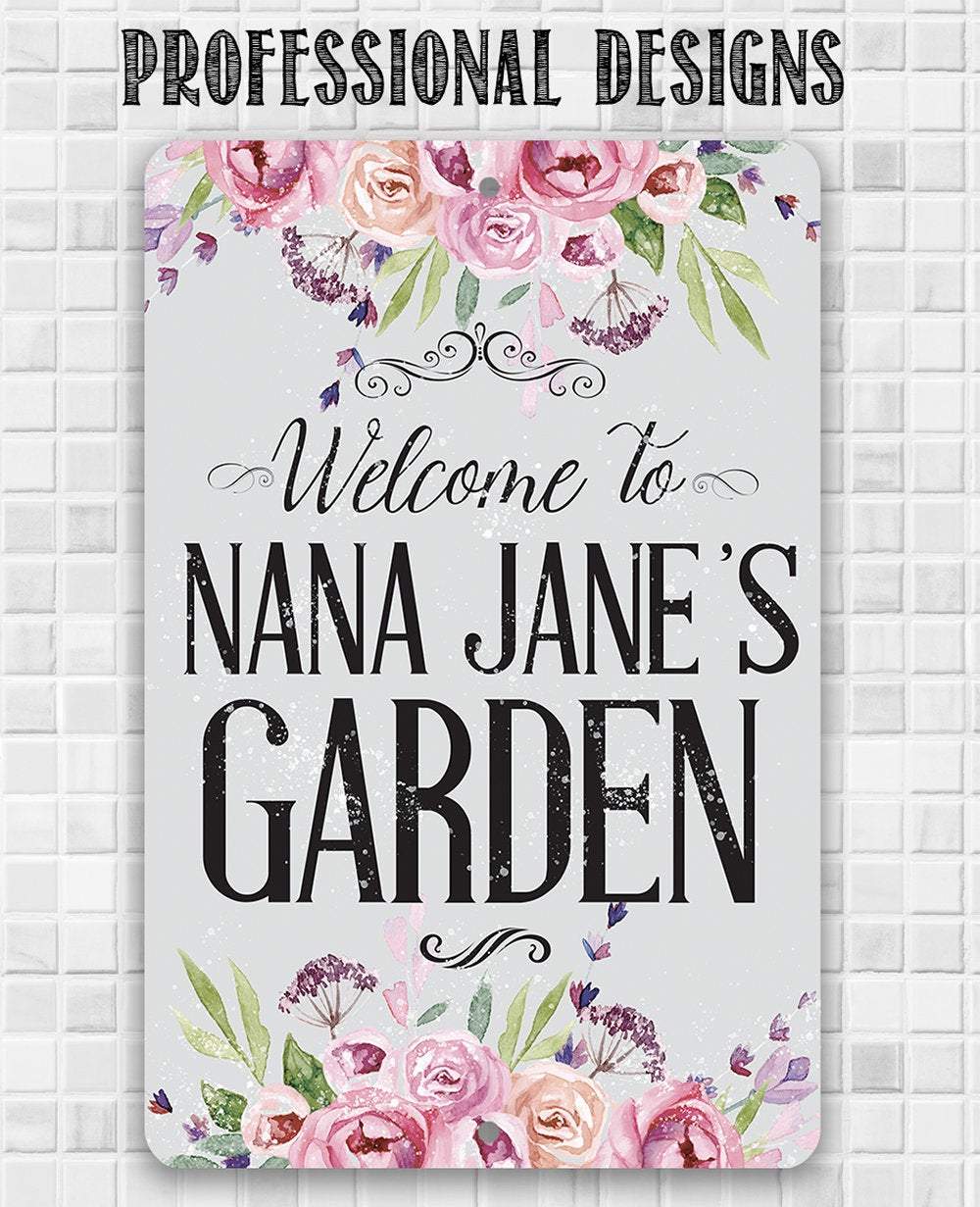 Personalized - Welcome To Our Garden - Metal Sign