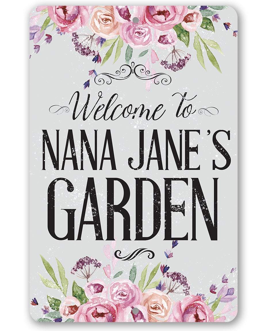 Personalized - Welcome To Our Garden - Metal Sign
