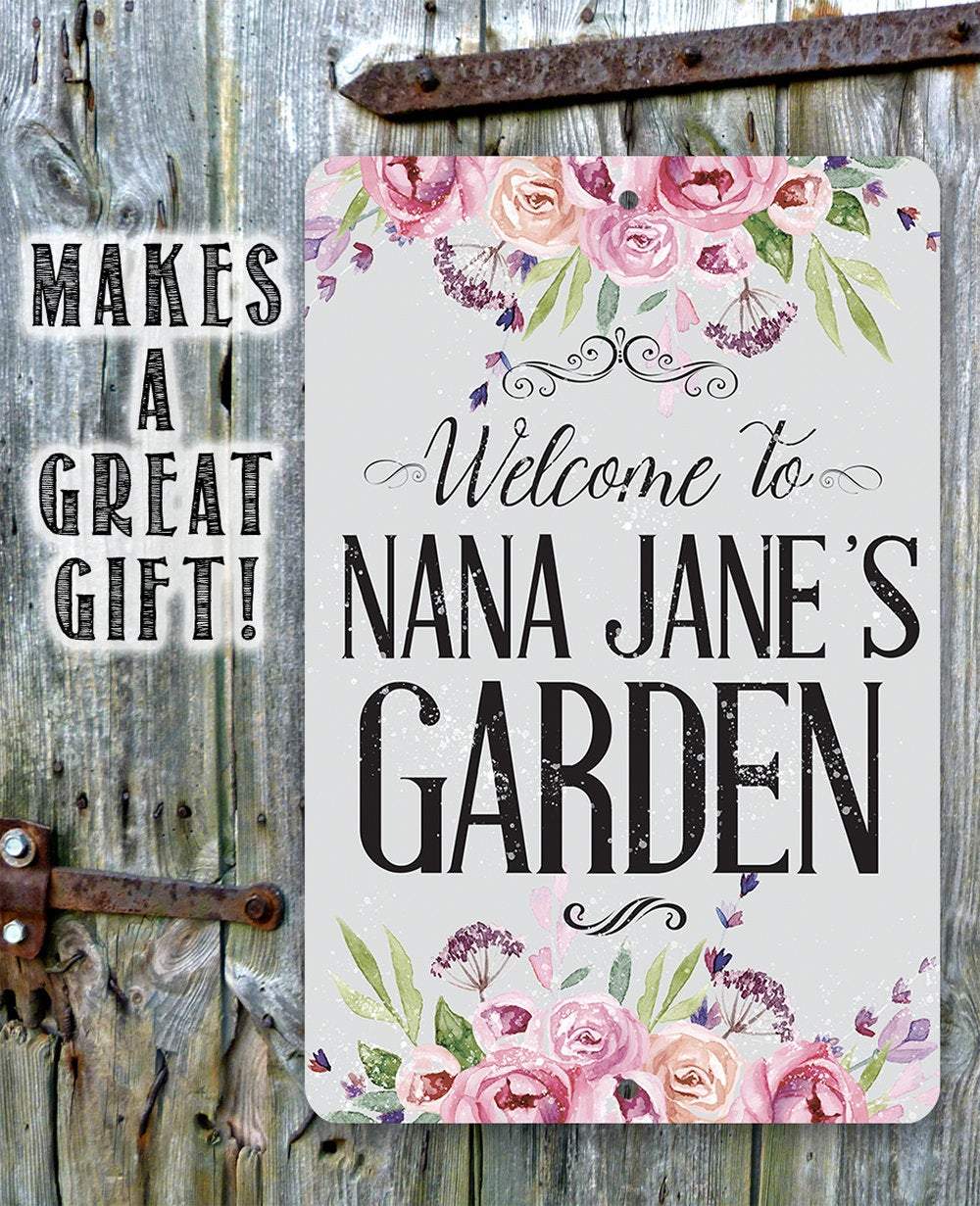 Personalized - Welcome To Our Garden - Metal Sign