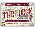 Personalized - Welcome To The Deck, Proudly Serving Whatever You Bring - Metal Sign