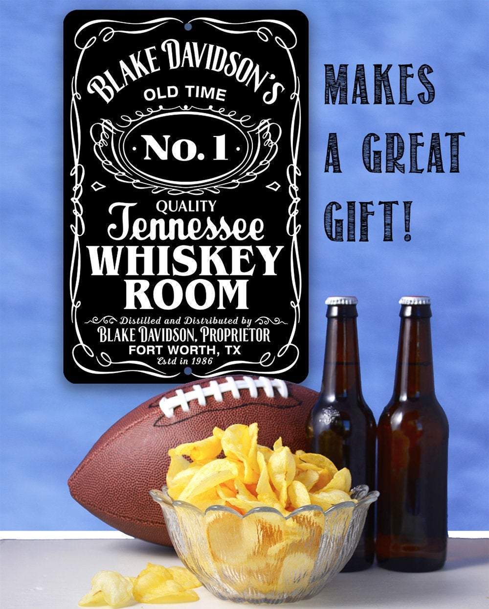Personalized - Whiskey Room - Metal Sign