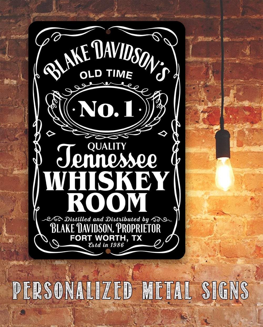 Personalized - Whiskey Room - Metal Sign