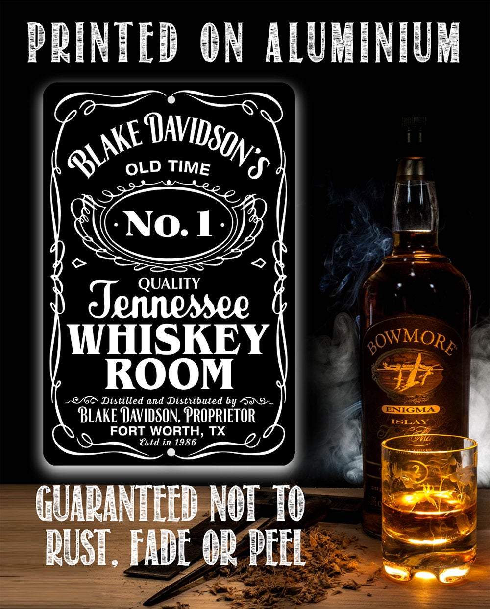 Personalized - Whiskey Room - Metal Sign
