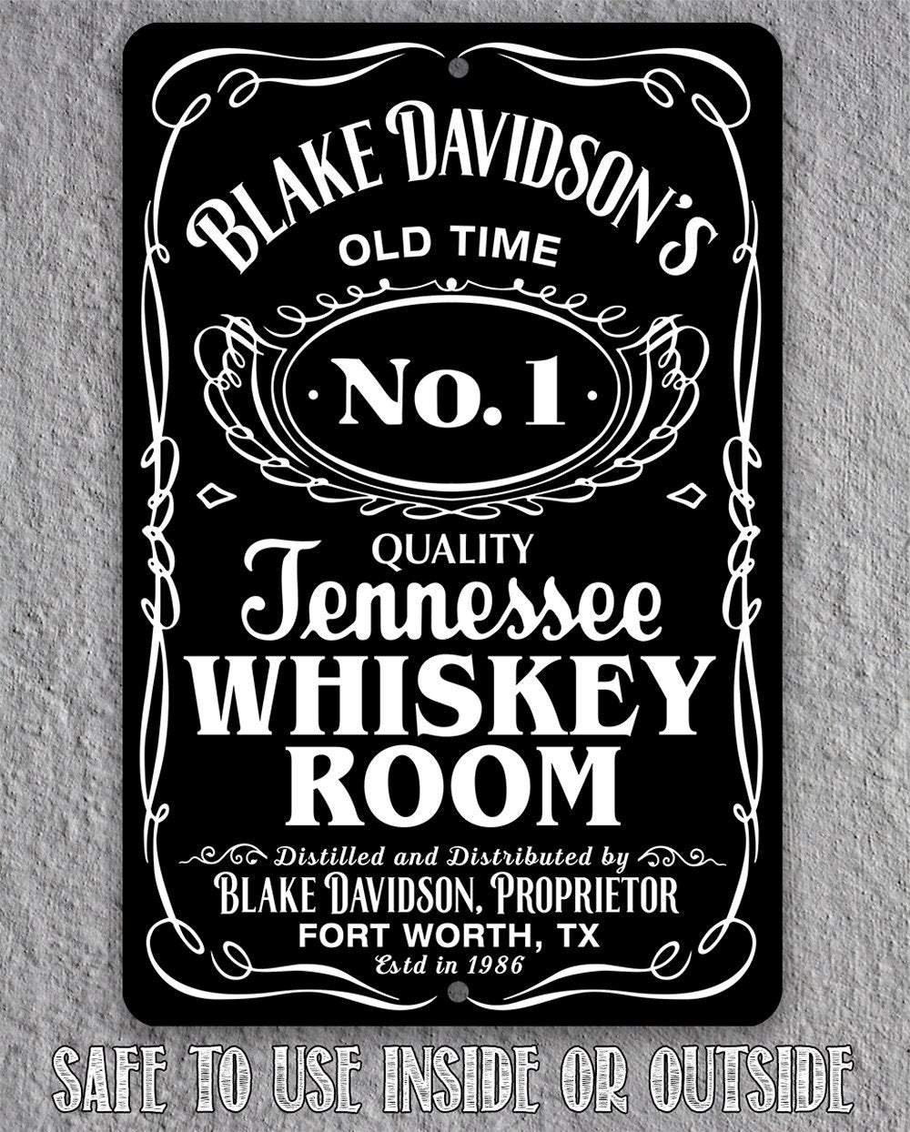 Personalized - Whiskey Room - Metal Sign