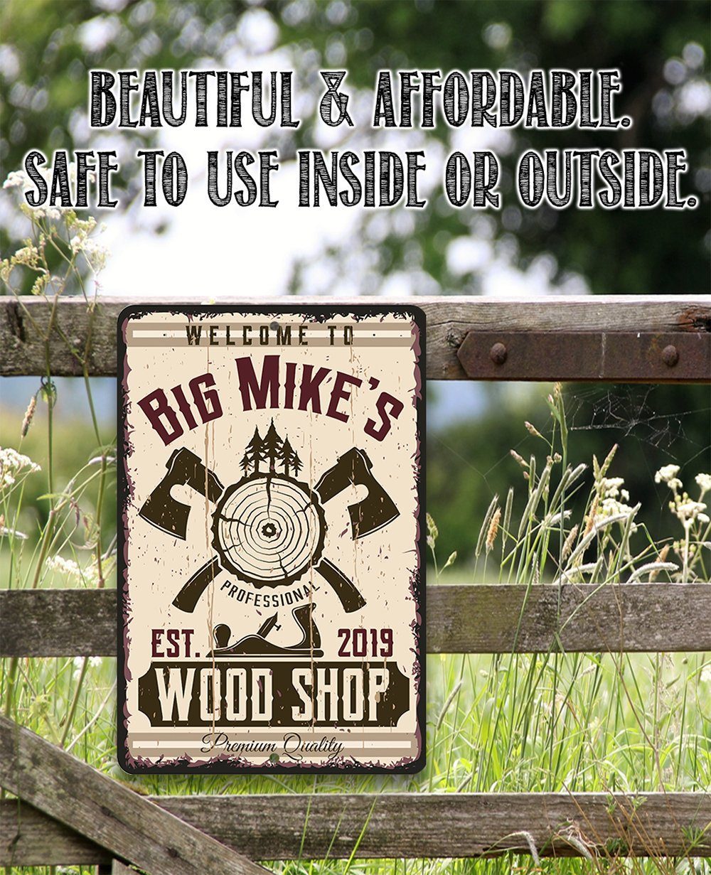 Personalized - Wood Shop Design - Metal Sign