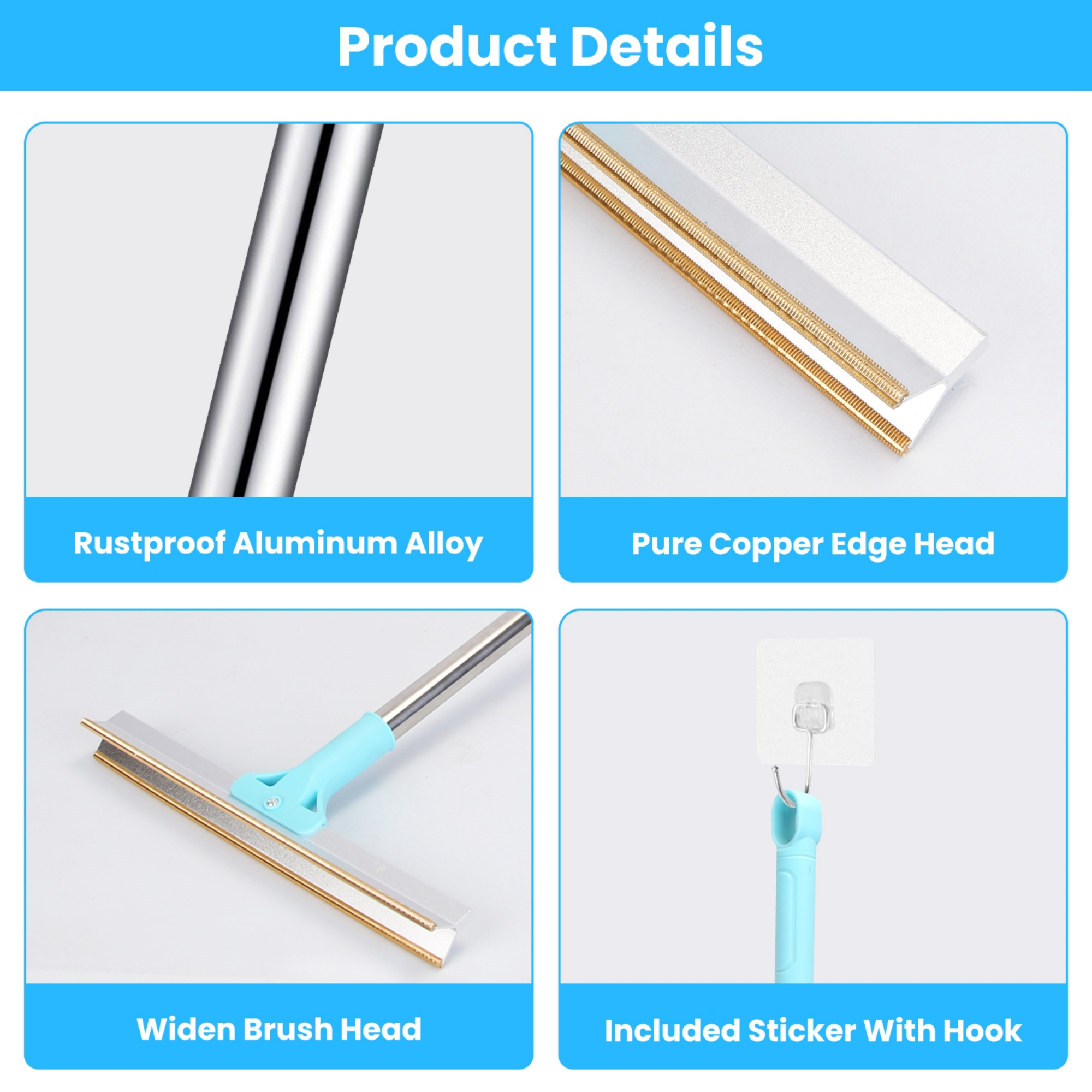 Pet Hair Removal Rake With 54.33in Adjustable Telescopic Rod Multi-Fabric Dog Cat Hair Scraper Lint Shaver For Carpet Rug Clothes Couch