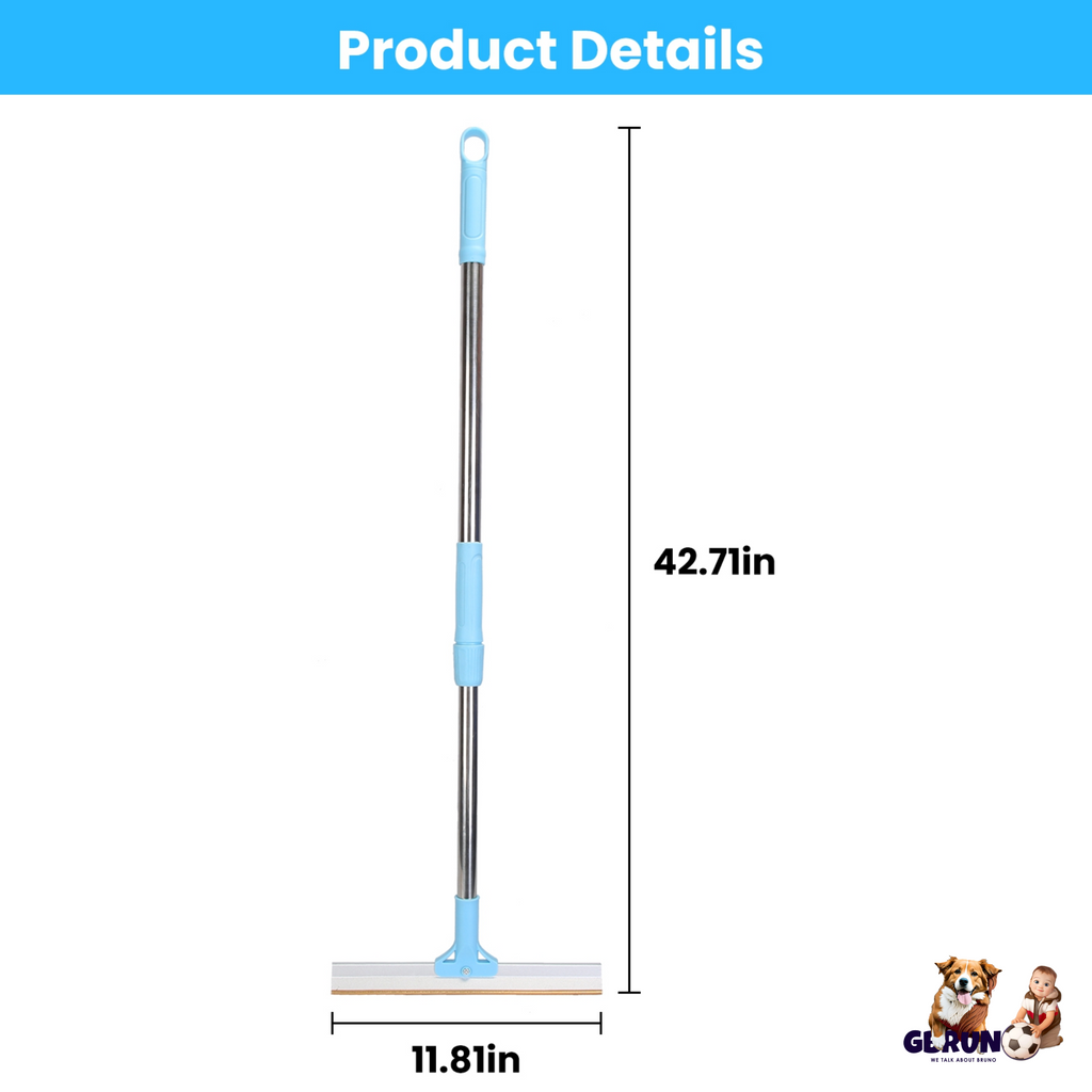 Pet Hair Removal Rake With 54.33in Adjustable Telescopic Rod Multi-Fabric Dog Cat Hair Scraper Lint Shaver For Carpet Rug Clothes Couch