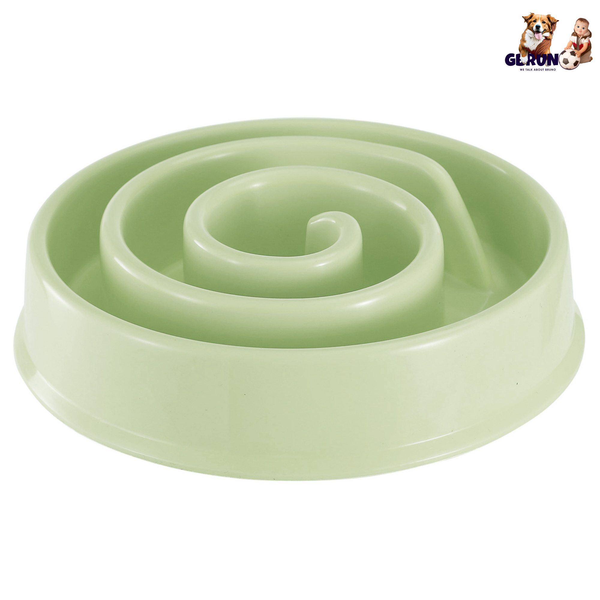 Slow Feeder Healthy Dog Bowl Happy Hunting Fun Puzzle Maze Bowl for Water Food 7.68in in Diameter 10.5oz in Capacity for Small Medium Dogs