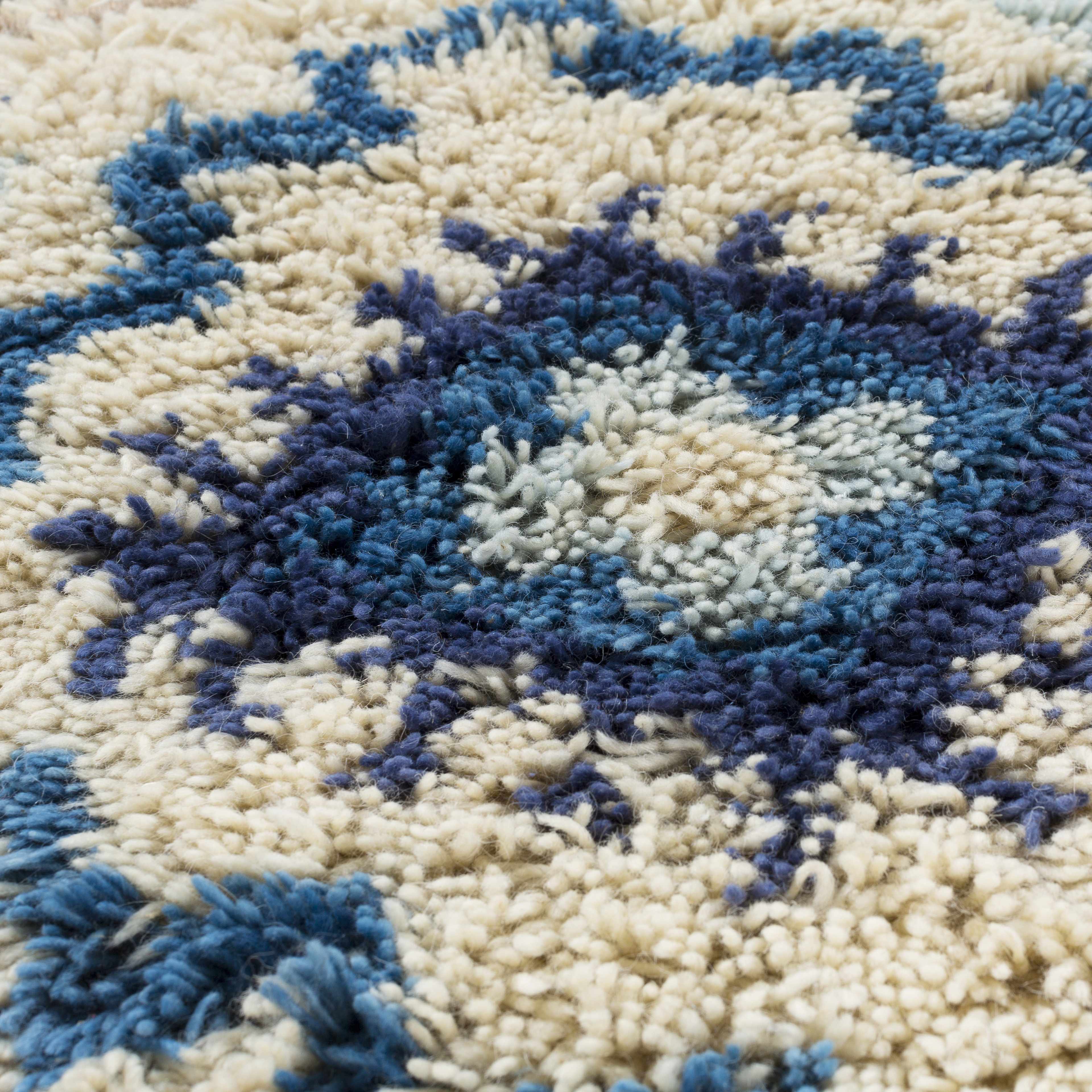Philomont Ivory and Blue Geometric Wall Hanging - Clearance