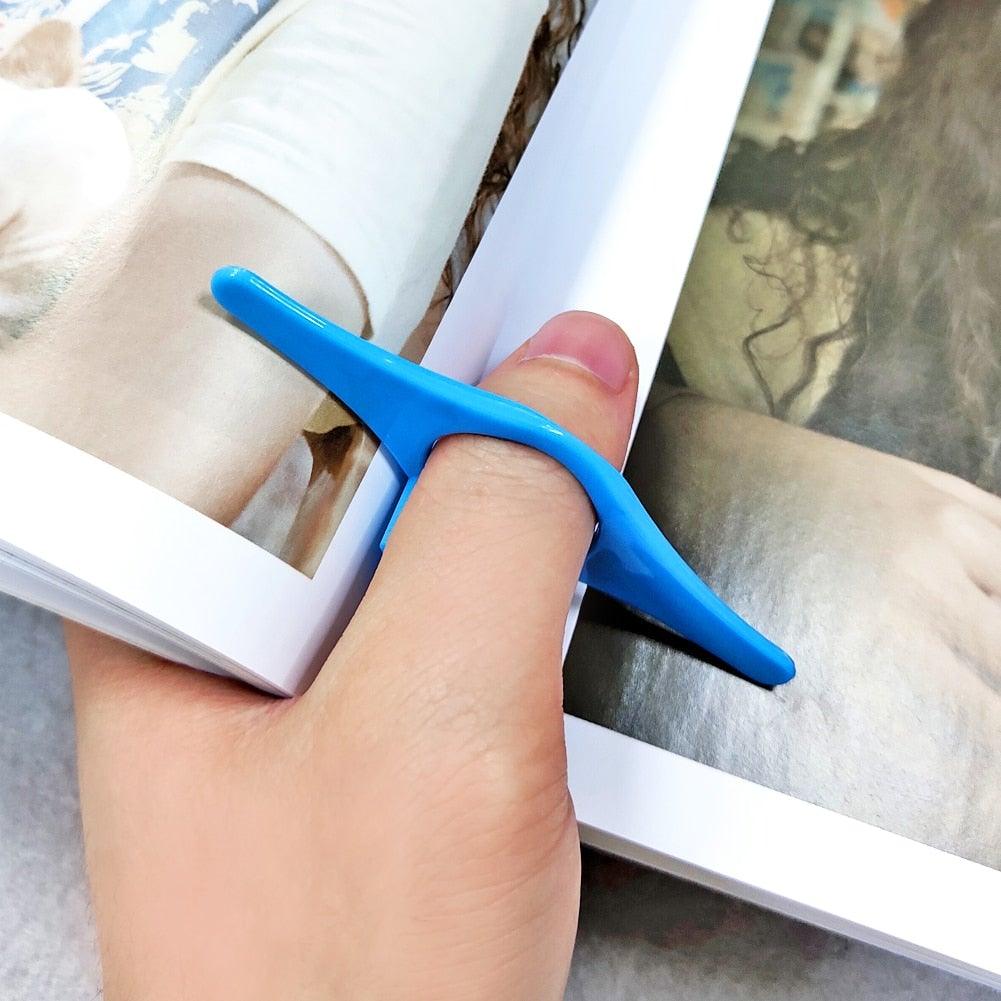 Plastic Book Page Holder Thumb Bookmark Reading Accessories Gifts For Readers Book Lovers Bookworm Librarian Literary Blue Multifunction Plastic Thumb Book Page Holder Book Marker Bookmark Superior Quality And Creative Convenient