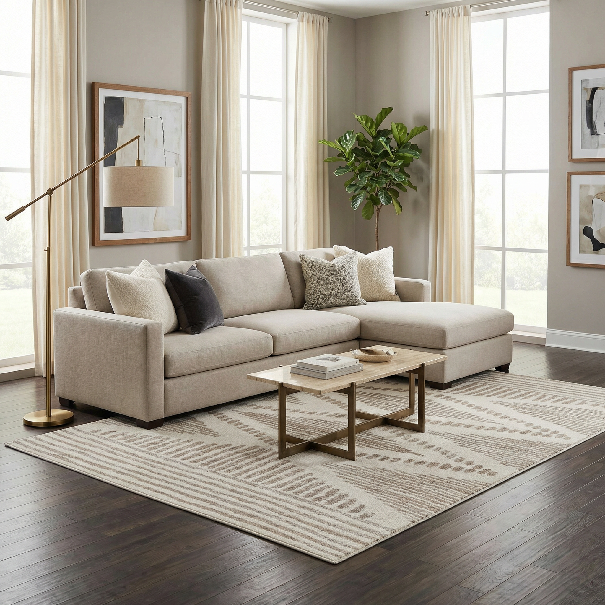 Tigrisis Beige 2328 Area Rug - Clearance