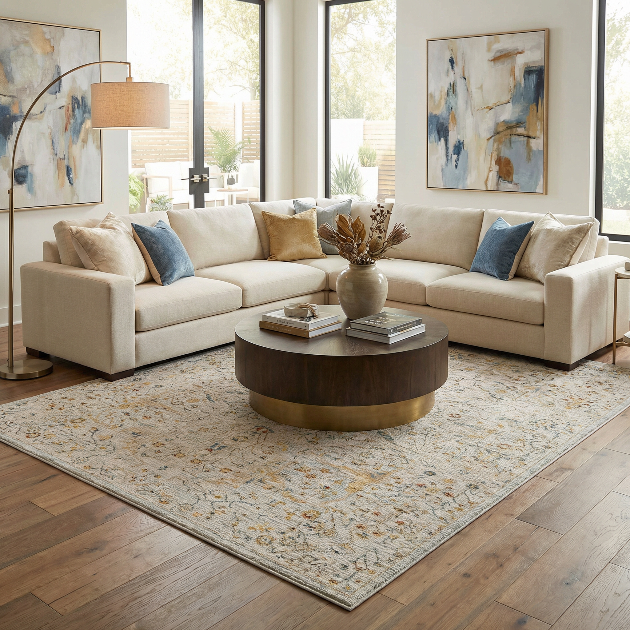 Kabungahan Oushak Style Floral Rug