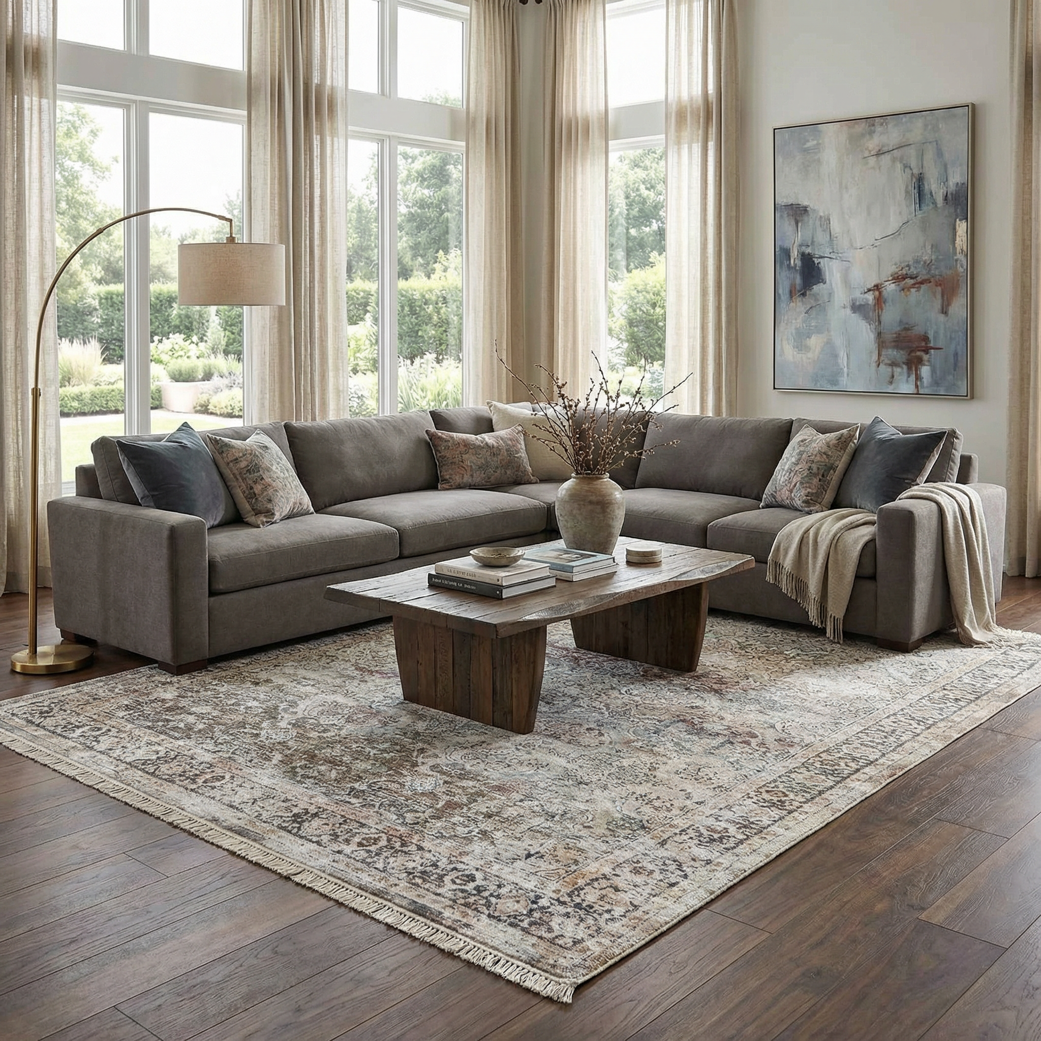 Olive Holi-2304 Washable Area Rug