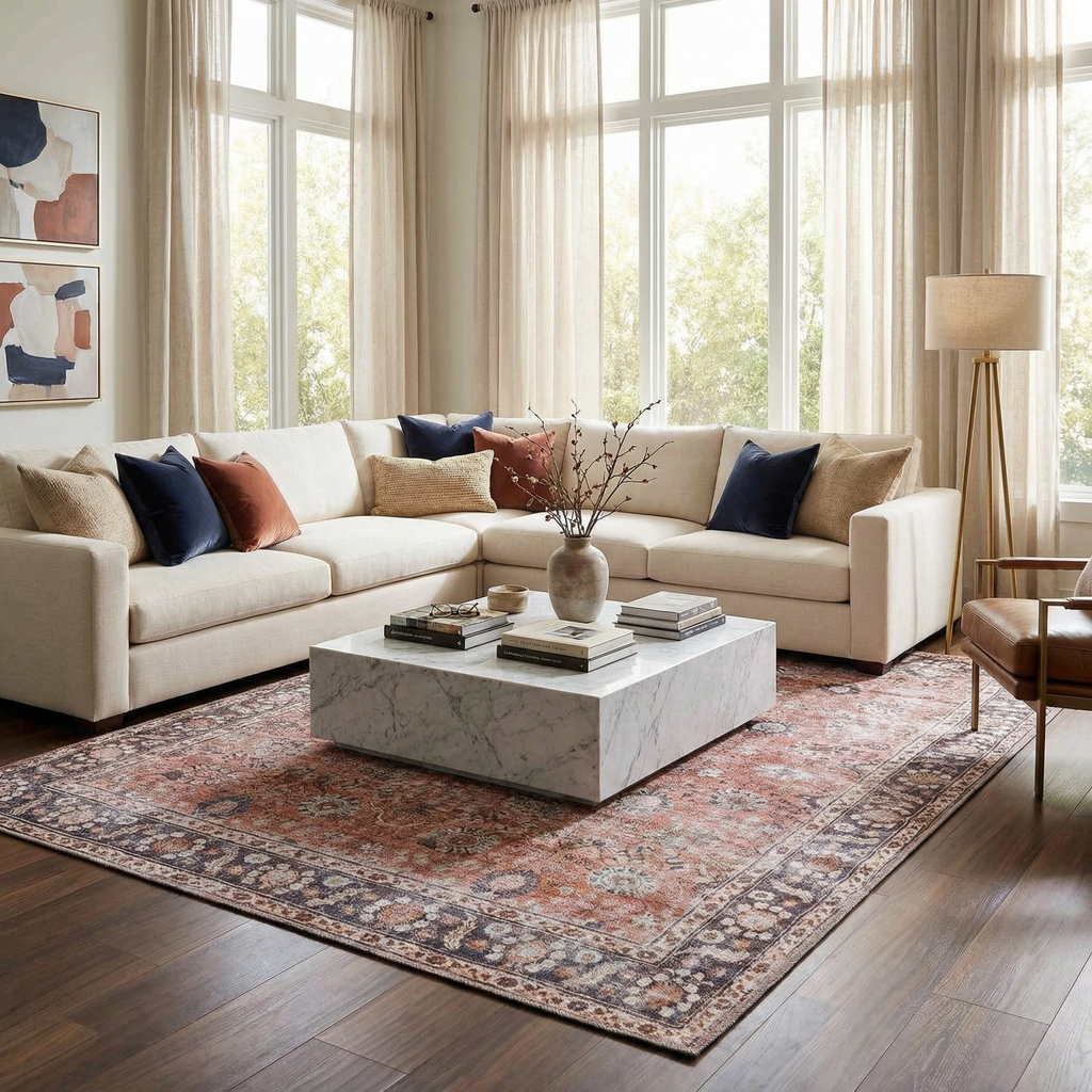 Ganyangan Red Washable Rug
