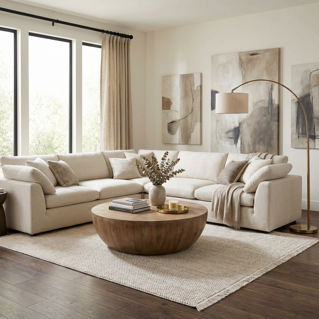Gowan Beige Area Rug