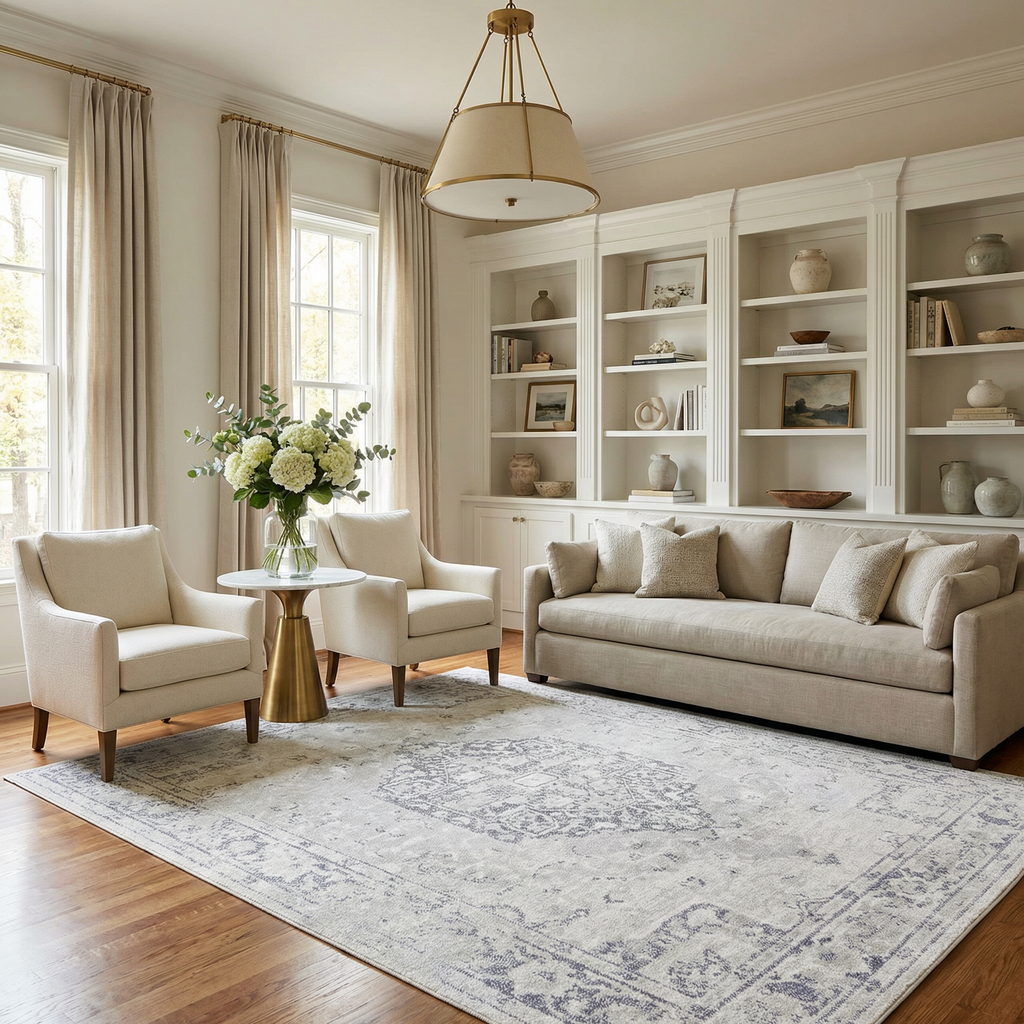 Akram Antrasit Flat Pile Washable Rug