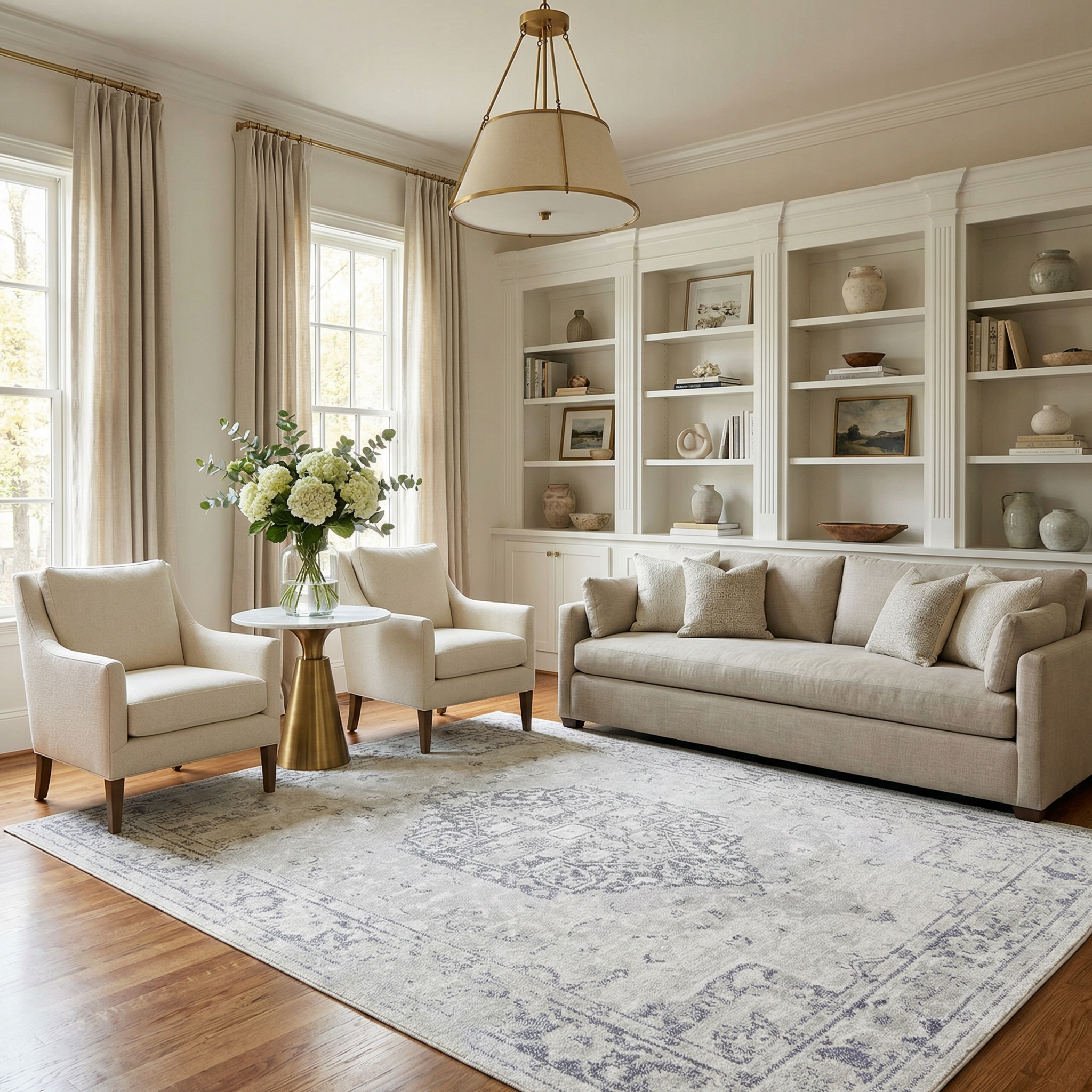 Akram Antrasit Flat Pile Washable Rug