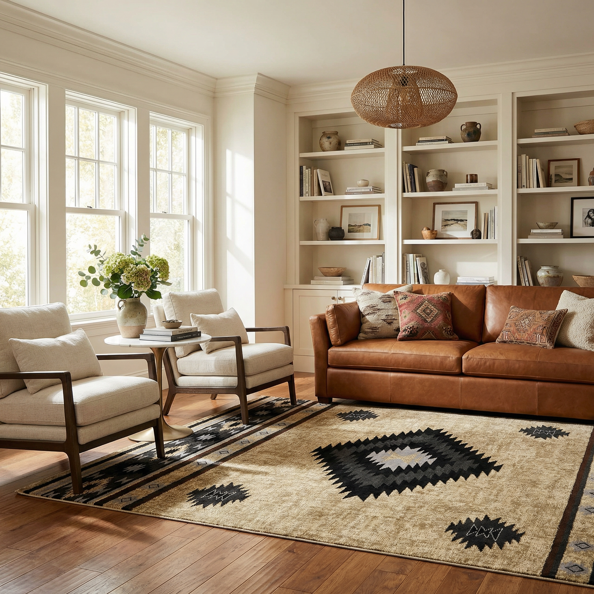 Buckhaven Brown Aztec Carpet