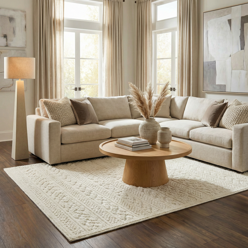 Fadey White 3D Washable Rug