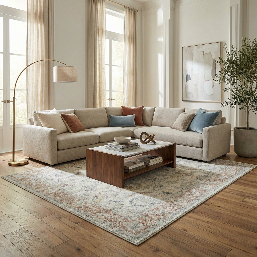 Yetta Beige Thick Luxe Area Rug