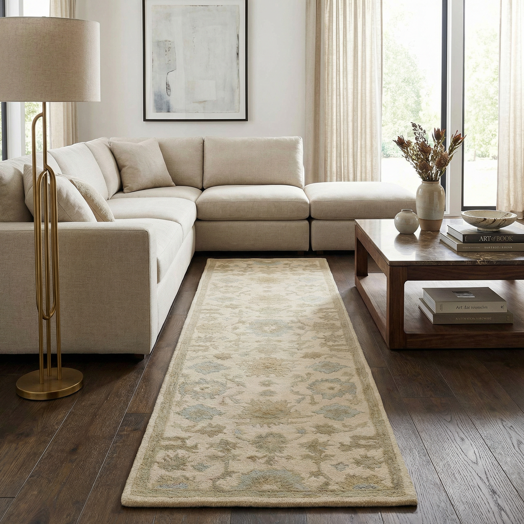 Hazen 1197 Hand Tufted Light Beige Wool Rug